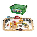 【未使用】【中古】BRIO ( ブリオ ) WORLD カーゴレールデラックスセット [全54ピース] 対象年齢 3歳~ ( 電動車両 電車 おもちゃ 木製 レール ) 33097