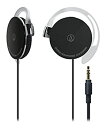 【中古-非常に良い】audio-technica イヤフィットヘッドホン 耳掛け ブラック ATH-EQ300M BK