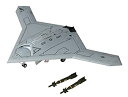 【中古】プラッツ 1/72 アメリカ海軍 無人爆撃機 X-47B w/GBU-27 プラモデル