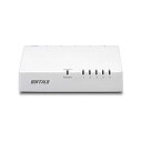 【中古-非常に良い】BUFFALO 10/100Mbps対応 プラスチック筺体 AC電源 5ポート ホワイト スイッチングハブ LSW4-TX-5EPL/WHD
