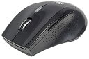【中古-非常に良い】Manhattan Curve Wireless USB 光学 マウス 5つボタン スクロールホイール付き 1600 dpi ブラック/ブラ...