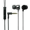 【中古-非常に良い】エレコムステレオヘッドホン(マイク付) iPhone&android対応 マイク付き ブラック EHP-IPIN105BK
