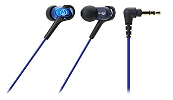 【中古】audio-technica カナル型イヤホン バランスド・アーマチュア型 ブルー ATH-CKB50