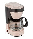 【中古-非常に良い】Toffy 4カップコーヒーメーカー K-CM1 (シェルピンク) ドリップ式 自動保温機能 ガラスポット メッシュフィルター付き K-CM...