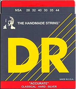 【中古】【輸入品 未使用】DR Handmade Strings NSA DR Accurate Deluxe Classical Silver Plated Nylon Hard Tension アコースティックギター アコギ ギター (並行輸入)