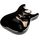 【中古】【輸入品 未使用】フェンダー Fender Mexico 純正パーツ 998003706 Stratocaster SSS Alder Body Vintage Bridge Mount カンマ Black ストラトキャスター 塗装済み