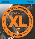 yÁzyAiEgpzy sAi z D'Addario (__I) EXL160 Nickel Wound x[XM^[ %J}% Medium%J}% 50-105%J}% Long Scale