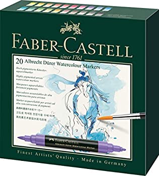 【中古】【輸入品 未使用】Faber-Castell Albrecht Durer アーティスト水彩マーカー 20色 多目的アートマーカー