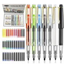 【中古】【輸入品・未使用】GCQUILL カリグラフィーセット 万年筆 7つの異なるサイズのペン先と36種類のインクカートリッジキット カリグラフィーレタリング...