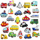 【中古】【輸入品・未使用】WISESTAR 冷蔵庫マグネット 26PCS 交通マグネット 磁石 磁気 ゴム 船 車 黒板 ホワイトボード キッチン 漫画 装飾 ...