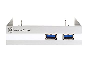 【中古】【輸入品・未使用】SilverStone/シルバーストーン　3.5ベイに搭載するUSB3.0ベイアクセサリー　SST-FP36S　シルバー