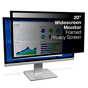 3M Framed Privacy Filter for 20%ダブルクォーテ% Widescreen Monitor (16:10) - Display privacy filter - 20%ダブルクォーテ% wide - black