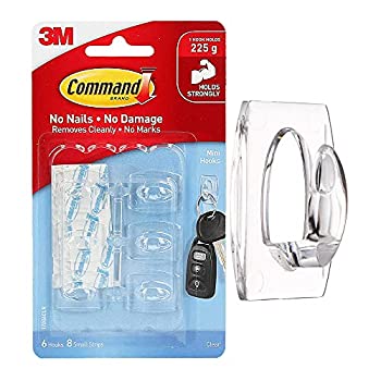 【中古】【輸入品・未使用】Command ミニフック、透明、6本、4個パック