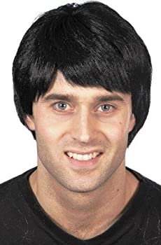 【中古】【輸入品・未使用】ウィッグ　黒　1990年代風　カツラ　ショート　大人男性用　Guy Wig