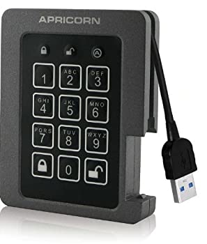 šۡ͢ʡ̤ѡApricorn Aegis Padlock 240 GB SSD 256-Bit%% FIPS 140-2 Level 2 Validated Ruggedized USB 3.0 Encrypted External Portable Drive [¹