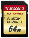 【中古】【輸入品 未使用】Transcend 64 GB High Speed 10 UHS-3 Flash Memory Card 95/60 MB/s (TS64GSDU3) 並行輸入品