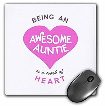 【中古】【輸入品・未使用】3dRose Being an Awesome Auntie Is a Work of Heart Pink Family Love Saying Mouse Pad (mp_183852_1) [並行輸入品]