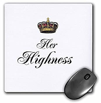 【中古】【輸入品・未使用】3Drose LLC 8 X 8 X 0.25 Inches Mouse Pad%カンマ% Her Highness%カンマ% Part of a His and Hers Couple Gift Set%カンマ% Funny Humorous Royalty Humo