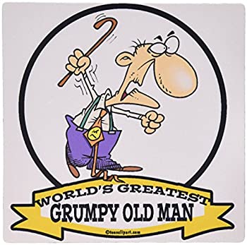 【中古】【輸入品・未使用】3dRose Funny Worlds Greatest Grumpy Old Man Cartoon Mouse Pad (mp_103238_1) [並行輸入品]