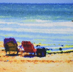 【中古】【輸入品・未使用】3dRose LLC 8 x 8 x 0.25 Inches Mouse Pad%カンマ% Beach Scene Painterly Chairs Surfboards Umbrellas Sand Ocean Sm - (mp_182065_1) [並行輸入