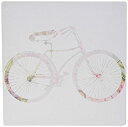 【中古】【輸入品 未使用】3dRose 8 X 8 X 0.25 Pink Girly Bicycle Design Floral Shabby Chic Bike On White Stylish Pastel Country Rustic Flowery Mouse Pad (mp_1128