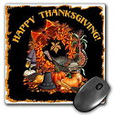 【中古】【輸入品・未使用】3dRose LLC 8 x 8 x 0.25 Inches Mouse Pad%カンマ% Thanksgiving Featuring A Wild Turkey%カンマ% Native American And Pilgrim Themes%カンマ% The Fal