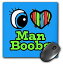 šۡ͢ʡ̤ѡ3dRose 8 X 8 X 0.25 Bright Eye Heart I Love Man Boobs Mouse Pad (mp_106277_1) [¹͢]
