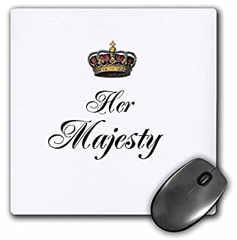 【中古】【輸入品・未使用】3dRose 8 X 8 X 0.25 Her Majesty Part Of A His And Hers Mr. And Mrs. Couple Gift Set Funny Princess Queen Fun Humor Mouse Pad (mp_112870