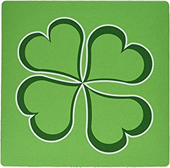 【中古】【輸入品・未使用】3dRose LLC 8 X 8 X 0.25 Inches Lucky Green Four Leaf Clover Mouse Pad mp_77560_1 [並行輸入品]