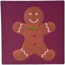 3dRose LLC 8 x 8 x 0.25 Inches Mouse Pad%カンマ% Deep Red Gingerbread Man Cookie (mp_42706_1) 