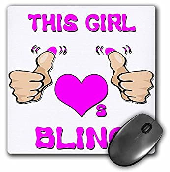 楽天ムジカ＆フェリーチェ楽天市場店【中古】【輸入品・未使用】3dRose LLC 8 X 8 X 0.25 Inches Mouse Pad This Girl Loves Bling （Mp_185599_1） [並行輸入品]