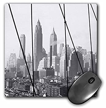【中古】【輸入品・未使用】3dRose Lower Manhattan Skyline from Brooklyn Bridge 1947 New York Mouse Pad (mp_191715_1) [並行輸入品]