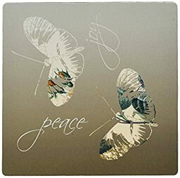 【中古】【輸入品・未使用】3dRose Gold Butterflies Inspirational Peace and Joy Mouse Pad (mp_155871_1) [並行輸入品]