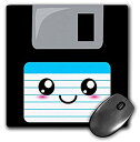 楽天ムジカ＆フェリーチェ楽天市場店【中古】【輸入品・未使用】3dRose Kawaii Cute Happy Floppy Disk - Retro Ninties Computer Disk Mouse Pad％カンマ％ 8' x 8' （mp_57450_1） [並行輸入品]