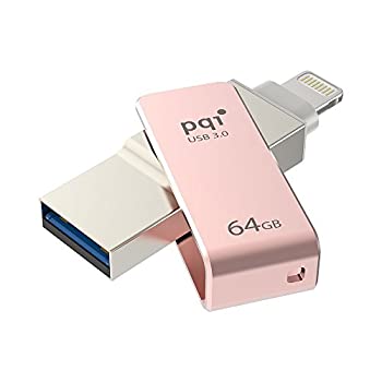 【中古】【輸入品・未使用】iConnect Mini [Apple MFi] 64 GB Mobile Flash Drive w/ Lightning Connector for iPhones iPads Mac & PC USB 3.0 (Rose Gold) [並行輸入品]