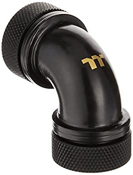 【中古】【輸入品・未使用】Thermaltake Pacific DIY LCS ブラック G1/4 PETG 16mm (5/8インチ) OD チューブ 90度 デュアル圧縮継手 冷却 - CL-W099-CA00BL-A