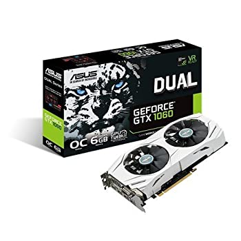 【中古】【輸入品 未使用】ASUS GeForce 6GB Dual-Fan OC Edition VR Ready Dual HDMI DP 1.4 Gaming Graphics Card DUAL-GTX1060-O6G 並行輸入品