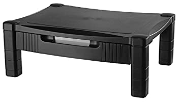 【中古】【輸入品 未使用】Kantek Height-Adjustable Monitor/Laptop Stand with Drawer カンマ 17 X 13 X 3 to 6-1/2 Inches カンマ Black (MS420) 並行輸入品