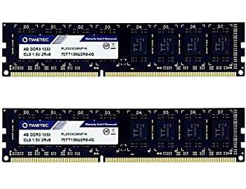 【中古】【輸入品 未使用】Timetec Hynix IC 8GB キット (2x4GB) DDR3 1333MHz PC3-10600 非ECC アンバッファード 1.5V CL9 デュアルランク Dell Optiplex 780 DT/MT/SFF