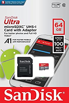 【中古】【輸入品・未使用】microSDXC 100MB/s 64GB Ultra SD変換アダプター付属 SDSQUAR-064G 海外パ..