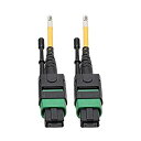 【中古】【輸入品・未使用】Tripp Lite MTP/MPO (APC) Singlemode Patch Cable (F/F)%カンマ% 12 Fiber%カンマ% 40/100 GbE%カンマ% QSFP+ 40GBASE-PLR4%カンマ% Plenum%カンマ% Push/Pull(2)