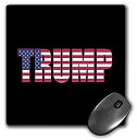 【中古】【輸入品 未使用】3drose Uta Naumann Flags of the World USA American Patriotic typography-donald trump-black マウスパッド( MP _ 275057 _ 1 )