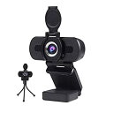 【中古】【輸入品・未使用】Xinidc フル1080P HDウェブカメラ マイク付き USBウェブカメラ ノートパソコンとデスクトップ用 外部ウェブカメラ プライバシーカバーと三脚付き(2)
