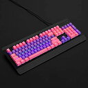 【中古】【輸入品 未使用】Bossi 104 Keycaps Set Backlit Keycaps for MX Mechanical Keyboard-OEM Profile（Pink and Purple） 並行輸入品