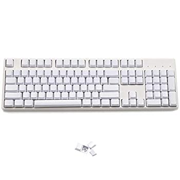 【中古】【輸入品 未使用】Blank Thick PBT OEM Profile 108 ANSI Keycaps for MX Switches Mechanical Keyboard (White) 並行輸入品