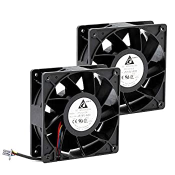【中古】【輸入品・未使用】ブラシレス 5A 12VDC 120mm x 38mm冷却ファン - 2個パック
