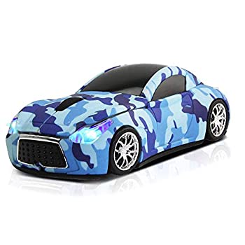 šۡ͢ʡ̤ѡUsbkingdom 2.4GHz Wireless Mouse Sport Car Shape Mobile Optical Gaming Mouse with USB Receiver 1600DPI 3 Buttons for PC Laptop Computer