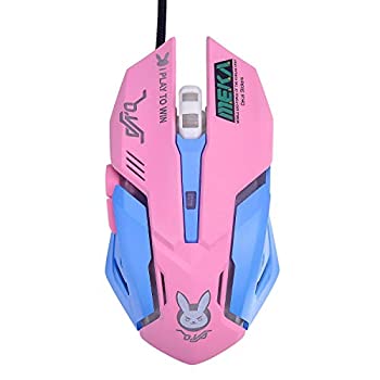 【中古】【輸入品・未使用】OW Mouse Breathing LED Backlit Gaming Mouse D.VA Genji Reaper Wired US..