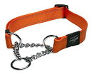 【中古】【輸入品・未使用】ログズユーティリティー スネーク ハーフチェック首輪、Mサイズ Orange (並行輸入品)