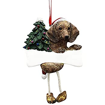 【中古】【輸入品・未使用】E&S Pets クリスマスオーナメント ダングリングレッグ ダックスフント レッド